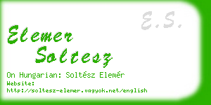 elemer soltesz business card